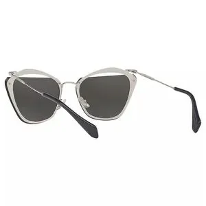 MIU MIU BLACK SILVER GREY CUTOUT SUNGLASSES SMU 54T Miu Miu | Accessories | Miu Miu Black Silver Grey Cutout  main image 3